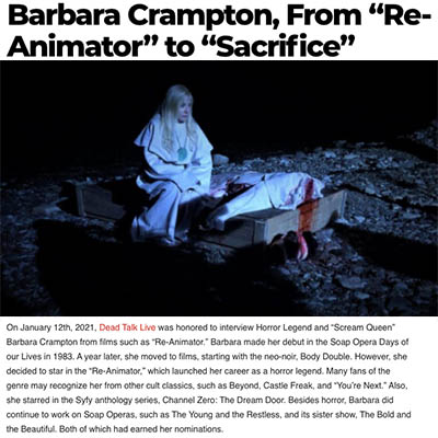 Barbara Crampton, From “Re-Animator” to “Sacrifice”